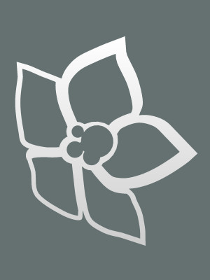Rankhilfe Floral S 49×49 cm - weiß matt