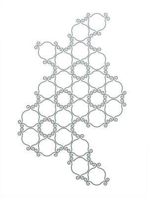 Wandspalier Esso L 62×98 cm - silber