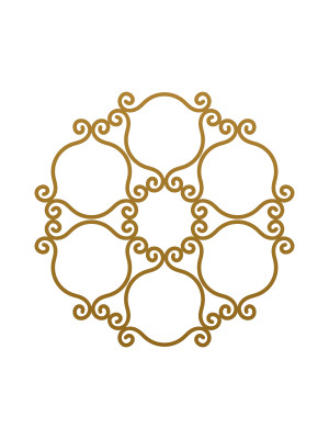Wandspalier Esso S 34×33 cm - gold