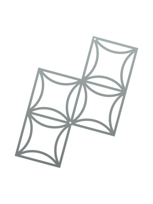 Wandspalier Matte S 33×49 cm - silber