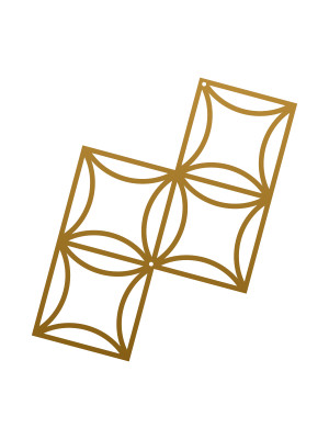Wandspalier Matte S 33×49 cm - gold