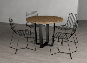 Couchtisch Gestell Tectum 60 cm M - silber