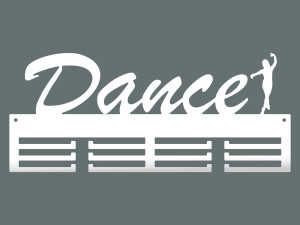 Medaillenhalter Dance 40 cm - weiß matt