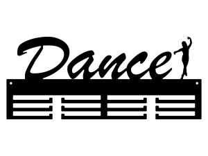 Medaillenhalter Dance 40 cm - schwarz matt