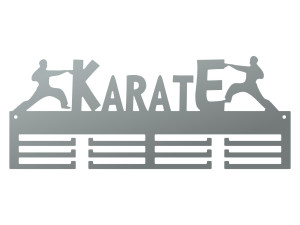 Medaillenhalter Karate II 40 cm - silber
