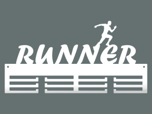 Medaillenhalter Runner 40 cm - weiß matt