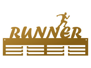 Medaillenhalter Runner 40 cm - gold
