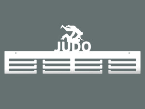 Medaillenhalter Judo 60 cm - weiß matt