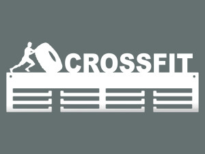 Medaillenhalter Crossfit II 40 cm - weiß matt