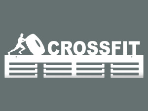 Medaillenhalter Crossfit II 60 cm - weiß matt