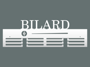 Medaillenhalter Bilard 60 cm - weiß matt
