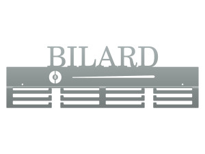 Medaillenhalter Bilard 60 cm - silber