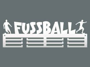 Medaillenhalter Fussball 40 cm - weiß matt