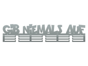 Medaillenhalter Gib niemals auf 80 cm - silber