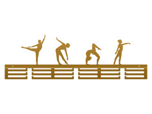 Medaillenhalter Acrobatics II 80 cm - gold