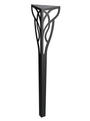 Tischbein Louis 72 cm - schwarz matt