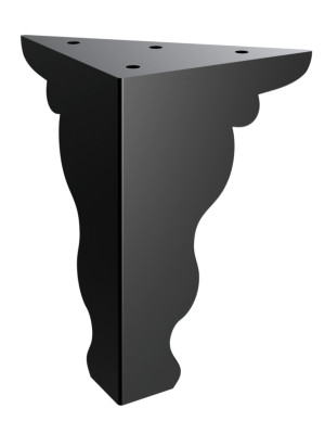 Möbelfuß Palace 15 cm - schwarz matt