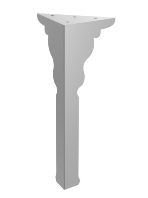 Möbelbein Palace 30 cm - silber