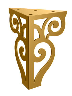 Möbelfuß Sara 15 cm - gold