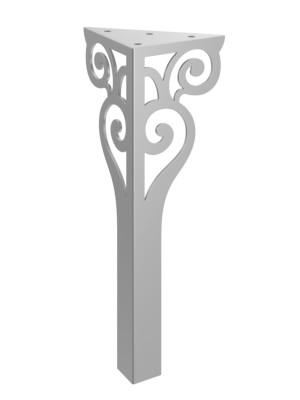 Möbelbein Sara 30 cm - silber