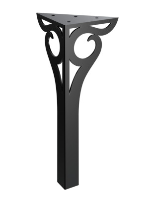 Möbelbein Gian 30 cm - schwarz matt