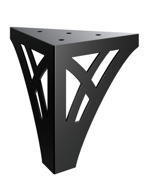 Möbelfuß Tracery 15 cm - schwarz matt