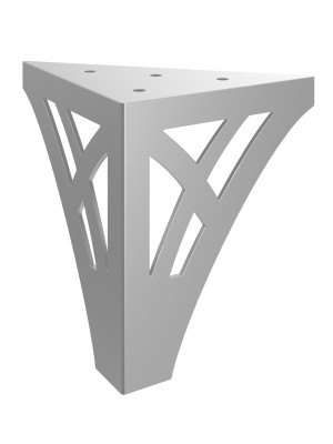 Möbelfuß Tracery 15 cm - silber