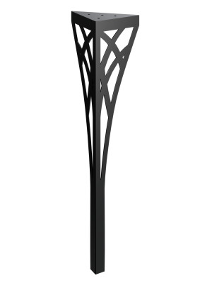 Tischbein Tracery 72 cm - schwarz matt