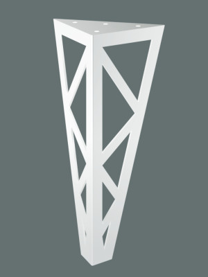 Möbelbein Polygon 30 cm - weiß matt