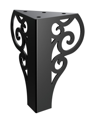 Möbelfuß Royal 15 cm - schwarz matt