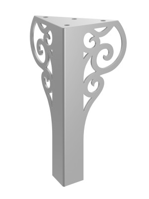 Schrankfuß Royal 20 cm - silber