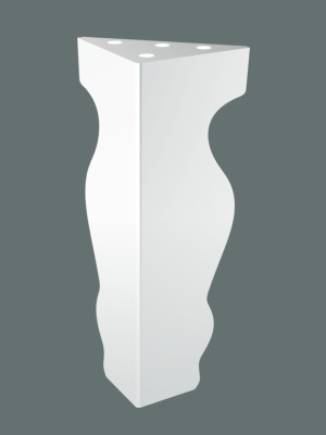 Möbelfuß Charlotte 15 cm - weiß matt
