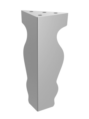 Möbelfuß Charlotte 15 cm - silber