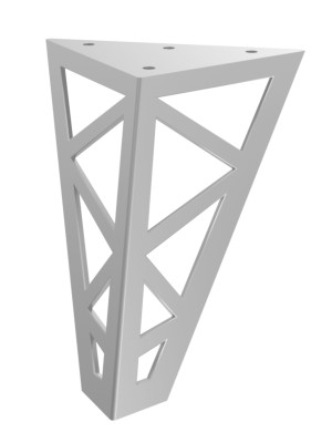 Möbelfuß Focus 15 cm - silber