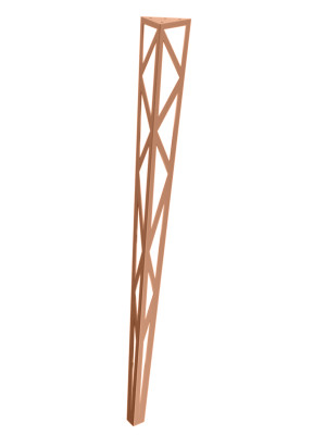 Konsolentischbein Focus 90 cm - kupfer