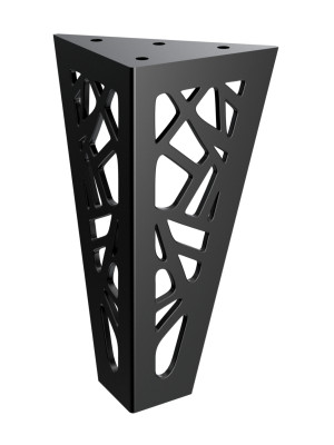 Möbelfuß Roller 15 cm - schwarz matt