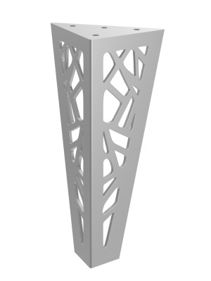 Schrankfuß Roller 20 cm - silber