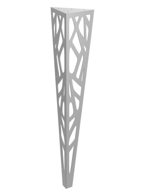 Tischbein Roller 72 cm - silber