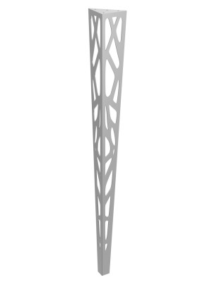 Konsolentischbein Roller 90 cm - silber