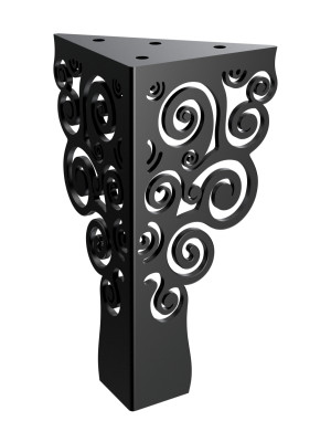 Möbelfuß Flores 15 cm - schwarz matt