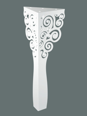 Möbelbein Flores 30 cm - weiß matt