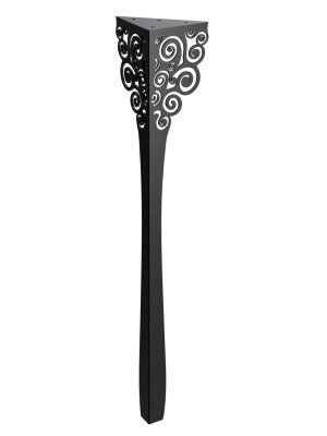 Tischbein Flores 72 cm - schwarz matt