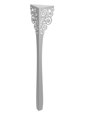 Tischbein Flores 72 cm - silber