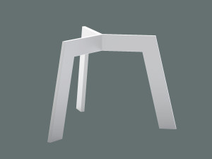 Couchtisch Gestell aus Metall Triangle S - weiß matt