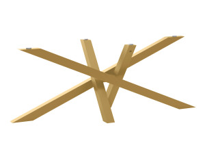 Tischuntergestell unter Glasplatte Mediolan XL - gold