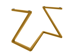Tischgestell unter Glasplatte Gibli - gold