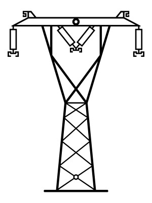 Wanddeko Metall Energiemast DES088 50 cm - kupfer