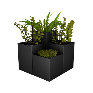 Blumentopfhalter aus Metall - Blumenständer Mini Set