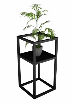 Blumenhocker Metall Loft M - silber