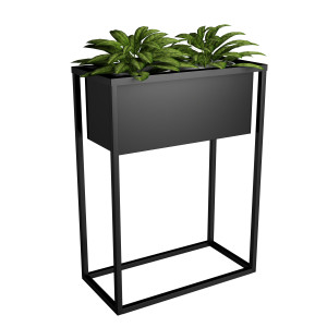 Blumenständer mit Innenblumentopf 30x60x80 - silber